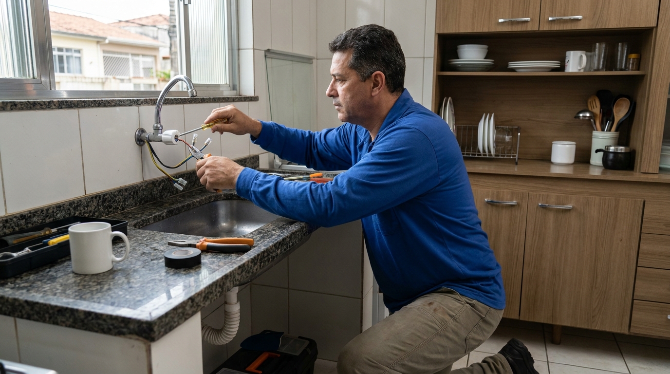 Troca de torneira eletrica em Itajaí‑SC
